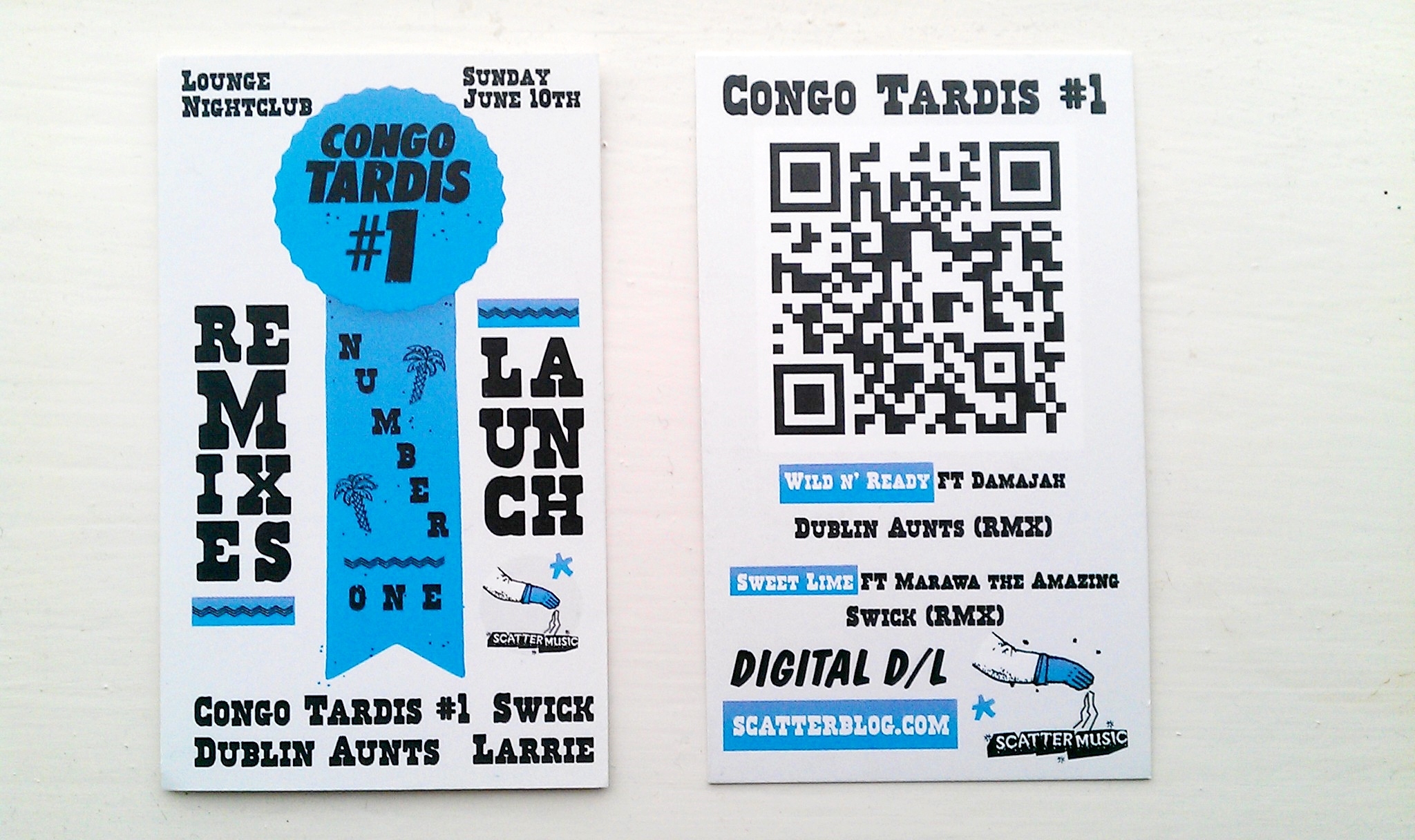 Congo Tardis #1 - Number One Remixes - Promo Card