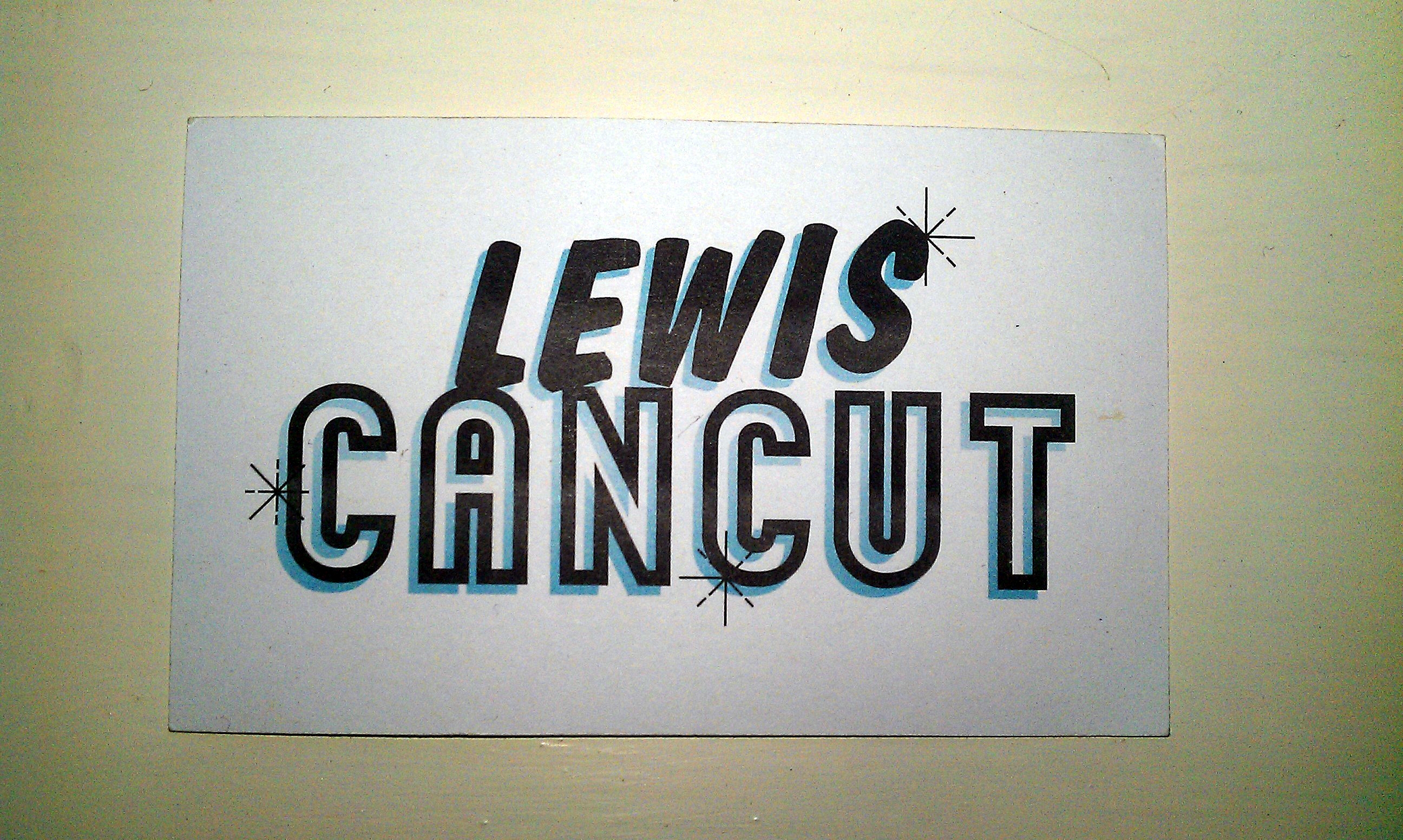 Lewis CanCut - Business Card - Front 1